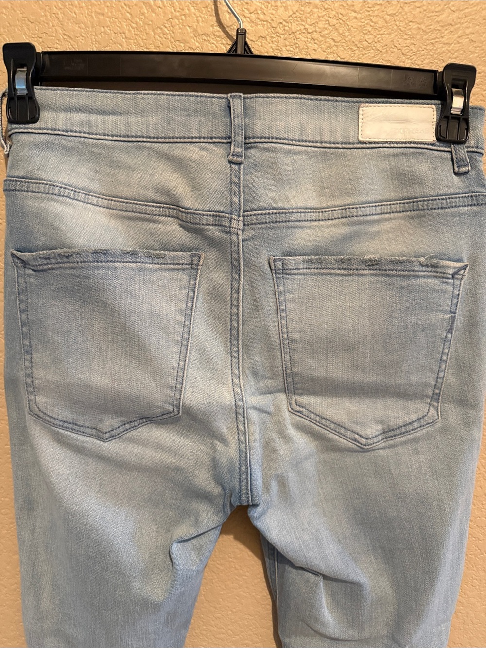 Express Skinny Ripped Light Blue Jeans - Picture 5 of 9